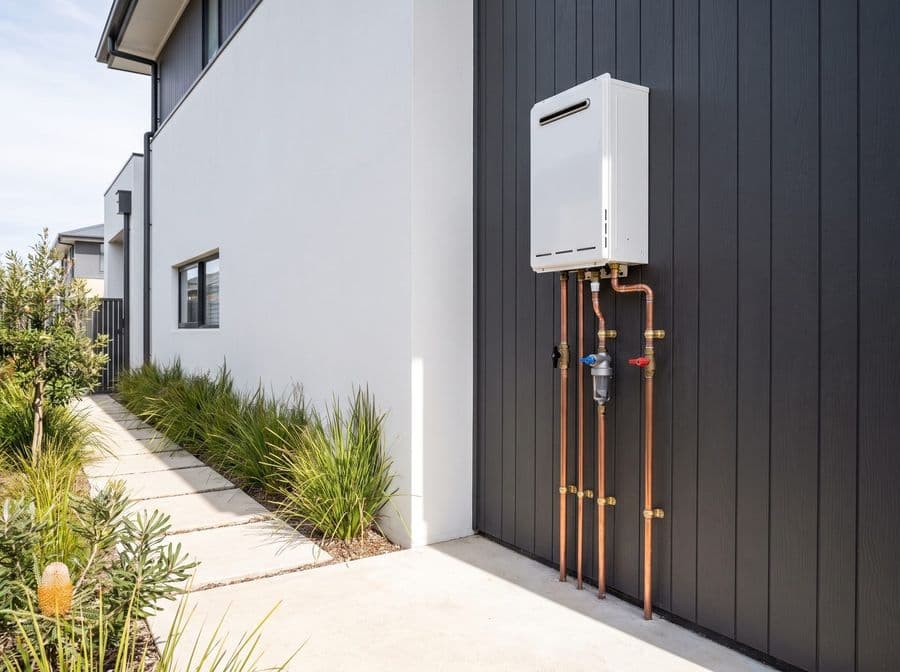 Gas continuous flow hot water system