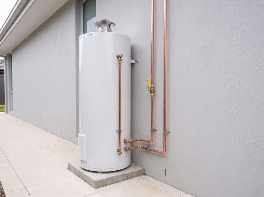 Gas storage hot water system